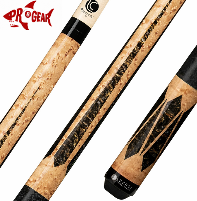 Lucasi LHLE8 Pool Cue - Premium Custom Inlays | Zero Flex Low Deflection Shaft | Uni-Loc Joint | Everest Tip