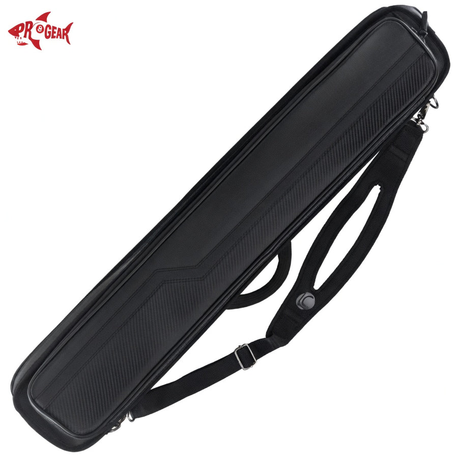 Lucasi LC948W 4x8 Butterfly Soft Pool Cue Case - Black Carbon Fiber
