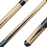 Lucasi LUX- 48 Pool Cue - Stained Zebrawood Points | Zero Flex Low Deflection Shaft | Uni-Loc Joint | Everest Tip