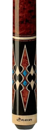 Players G-3395 Pool Cue - Detailed Graphic Design | Hard Rock Maple | Le Pro Tip | Irish Linen Wrap | Lifetime Warranty