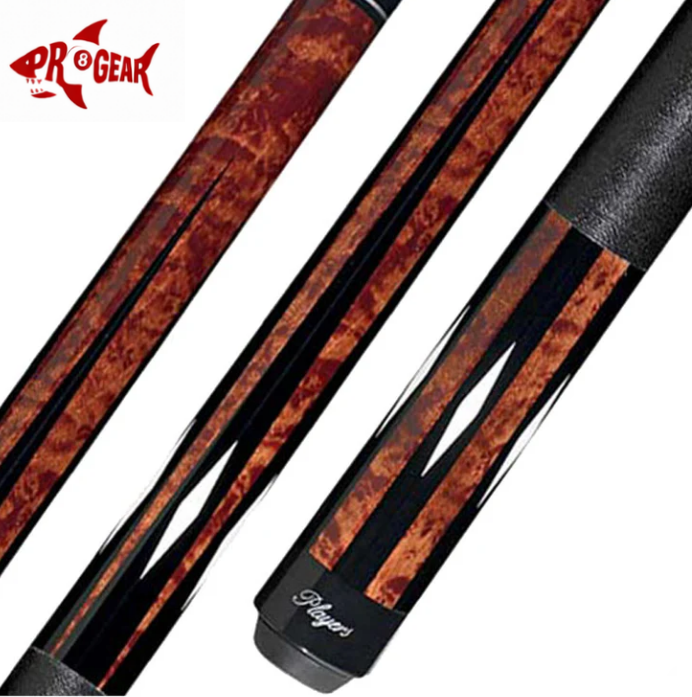 Players G-3350 Pool Cue - Exotic Graphic Points | Hard Rock Maple | Le Pro Tip | Irish Linen Wrap | Lifetime Warranty