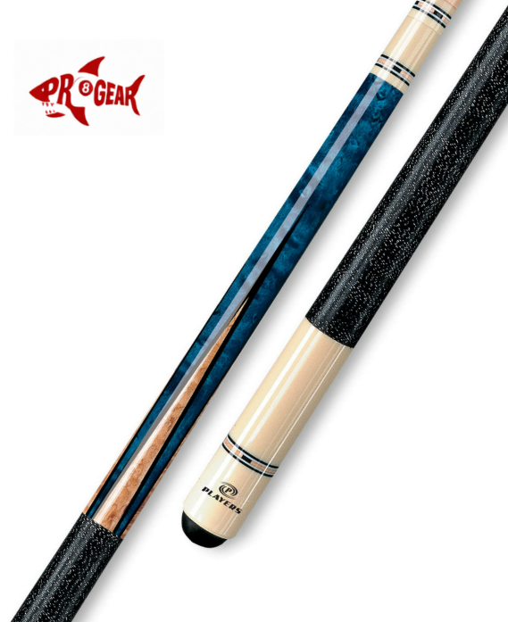 Players C9922 Pool Cue - Stained Birdseye Inlays | Hard Rock Maple | Le Pro Tip | Irish Linen Wrap | Lifetime Warranty