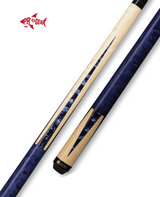 Lucasi LZC 16 Pool Cue - Blue Birdseye Inlays Wrapless | Zero Flex Low Deflection Shaft | Uni-Loc Joint | Everest Tip
