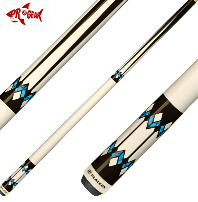 Players G-3355 Pool Cue - Stone Graphic Features | Hard Rock Maple | Le Pro Tip | Irish Linen Wrap | Lifetime Warranty