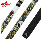 Players D-LH Pool Cue - Leather Handle Accents | Hard Rock Maple | Le Pro Tip | Irish Linen Wrap | Lifetime Warranty