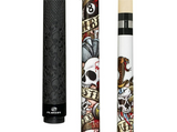 Players D-LH Pool Cue - Leather Handle Accents | Hard Rock Maple | Le Pro Tip | Irish Linen Wrap | Lifetime Warranty
