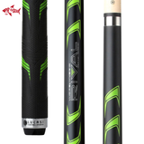 Lucasi Hybrid Rival Pool Cue – Black & Metallic Green Matte Finish with Rival G5 Grip (LHRV24)