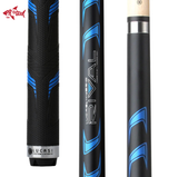 Lucasi Hybrid Rival Pool Cue – Black & Metallic Blue Matte Finish with Rival G5 Grip (LHRV21)