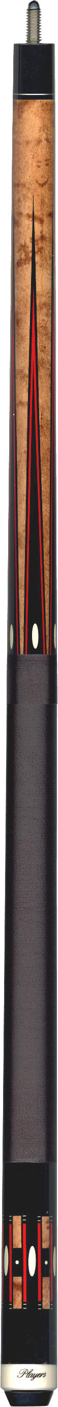 Players G-3370 Pool Cue - Premium Graphic Accents | Hard Rock Maple | Le Pro Tip | Irish Linen Wrap | Lifetime Warranty