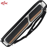 Lucasi LC1048W 4x8 Soft Pool Cue Case - Black/White/Tan Leatherette