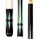 Lucasi LZC 48 Pool Cue - Zebrawood Black White Inlays | Zero Flex Low Deflection Shaft | Uni-Loc Joint | Everest Tip