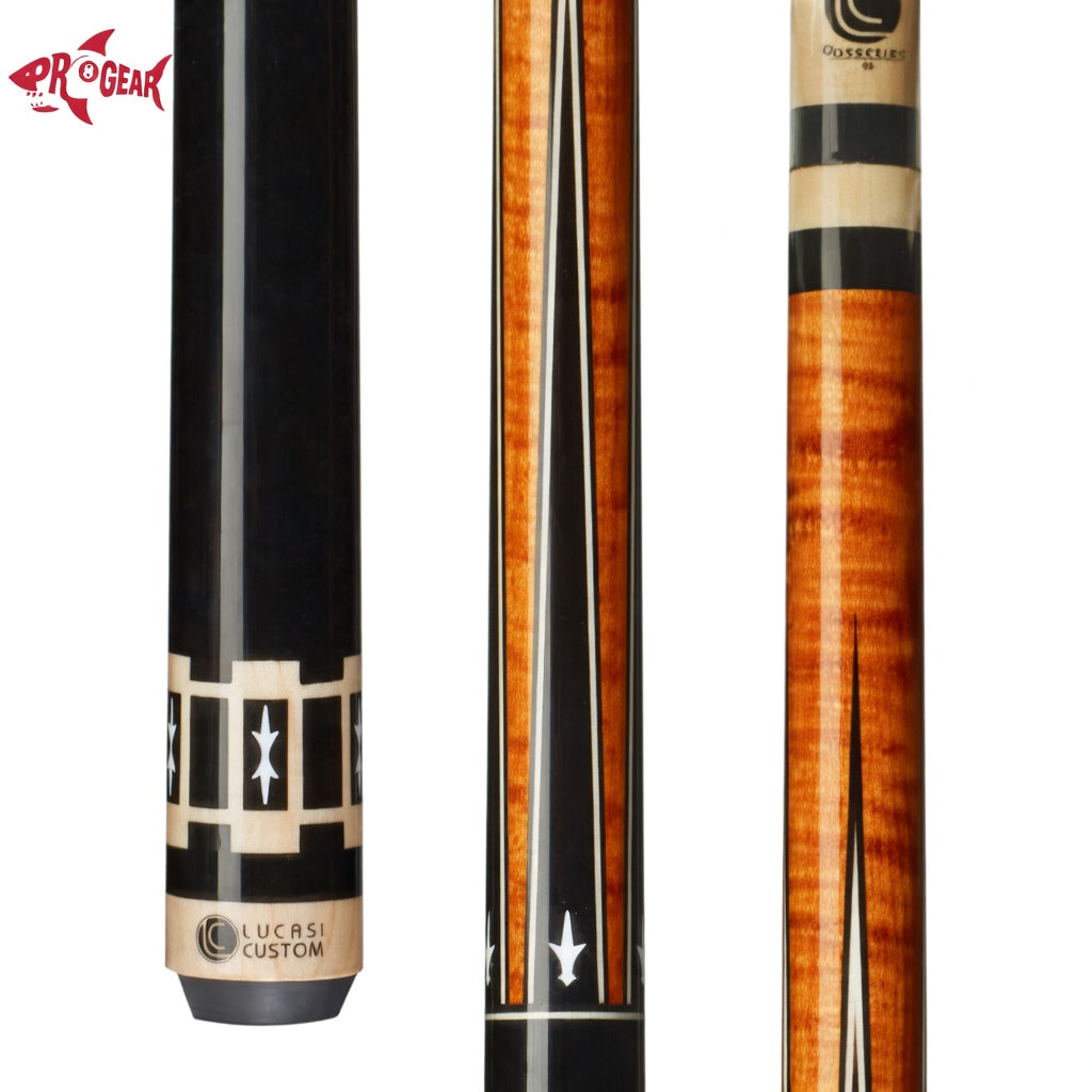 Lucasi LZSE 3 Pool Cue - Modern Exotic Accents | Zero Flex Low Deflection Shaft | Uni-Loc Joint | Everest Tip