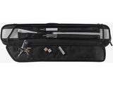 Lucasi LC1048W 4x8 Soft Pool Cue Case - Black/White/Tan Leatherette