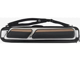 Lucasi LC1048W 4x8 Soft Pool Cue Case - Black/White/Tan Leatherette
