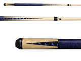 Lucasi LZC 16 Pool Cue - Blue Birdseye Inlays Wrapless | Zero Flex Low Deflection Shaft | Uni-Loc Joint | Everest Tip