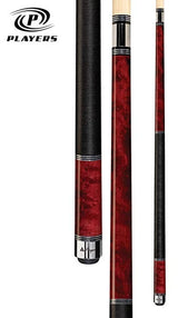 Players C960 Pool Cue - Red Birdseye Maple | Hard Rock Maple | Le Pro Tip | Irish Linen Wrap | Lifetime Warranty