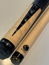 Lucasi LUX- 48 Pool Cue - Stained Zebrawood Points | Zero Flex Low Deflection Shaft | Uni-Loc Joint | Everest Tip
