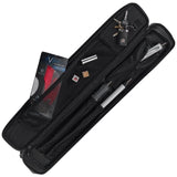 Lucasi LC948W 4x8 Butterfly Soft Pool Cue Case - Black Carbon Fiber