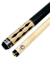 Lucasi LZ2004 BK Pool Cue - Black Birdseye Inlays | Zero Flex Low Deflection Shaft | Uni-Loc Joint | Everest Tip