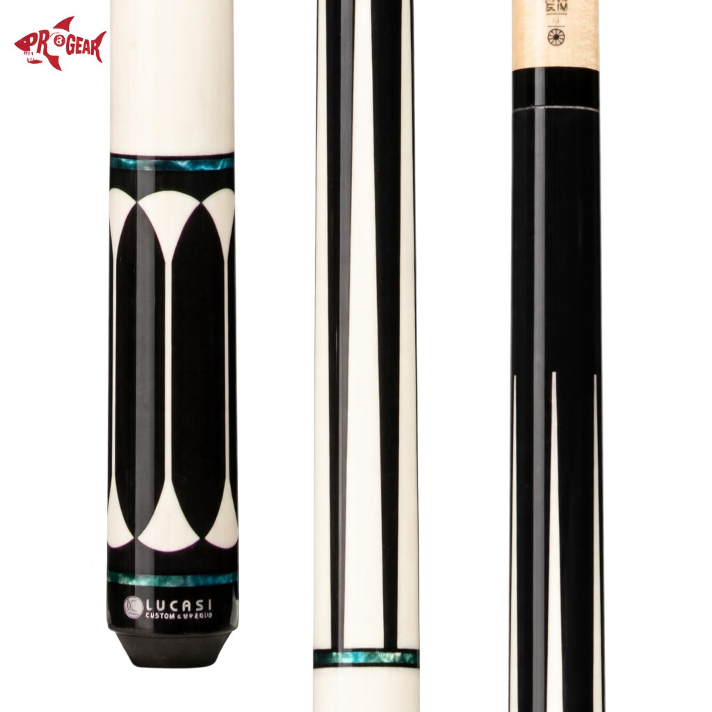 Lucasi LHC82 Pool Cue - Modern Inlay & Wood Combo | Zero Flex Low Deflection Shaft | Uni-Loc Joint | Everest Tip